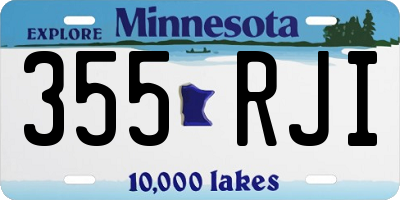 MN license plate 355RJI
