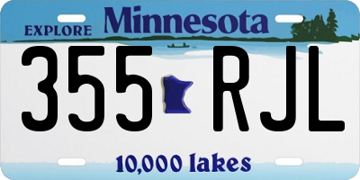 MN license plate 355RJL