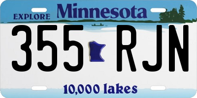 MN license plate 355RJN