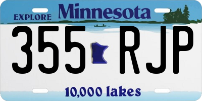 MN license plate 355RJP