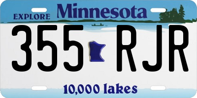 MN license plate 355RJR