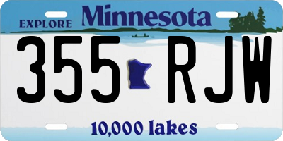 MN license plate 355RJW