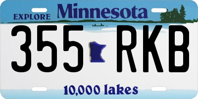 MN license plate 355RKB
