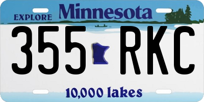 MN license plate 355RKC
