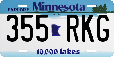 MN license plate 355RKG