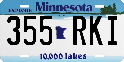 MN license plate 355RKI