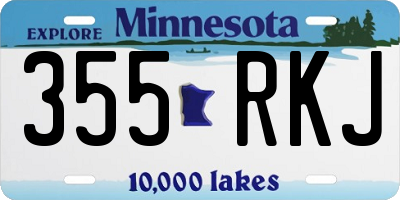 MN license plate 355RKJ