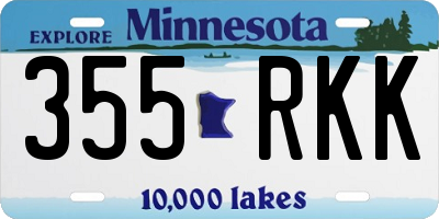 MN license plate 355RKK