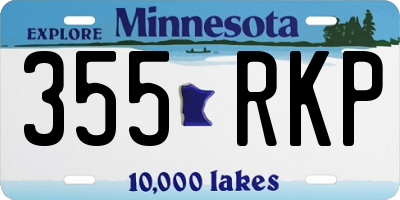 MN license plate 355RKP