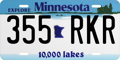 MN license plate 355RKR