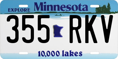 MN license plate 355RKV