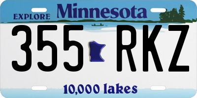 MN license plate 355RKZ