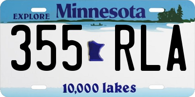 MN license plate 355RLA