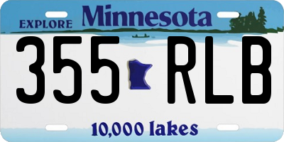 MN license plate 355RLB