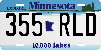 MN license plate 355RLD