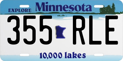 MN license plate 355RLE