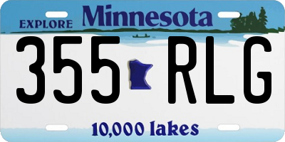 MN license plate 355RLG