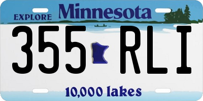 MN license plate 355RLI