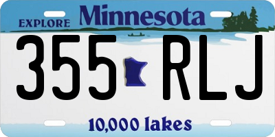 MN license plate 355RLJ