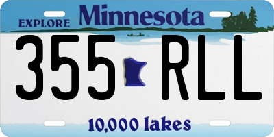 MN license plate 355RLL