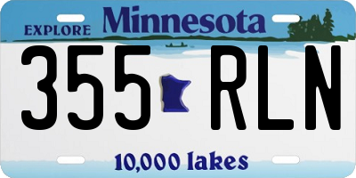 MN license plate 355RLN