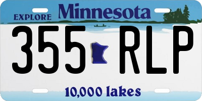 MN license plate 355RLP