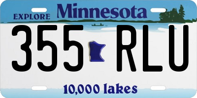 MN license plate 355RLU