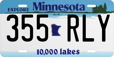 MN license plate 355RLY