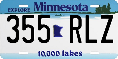 MN license plate 355RLZ
