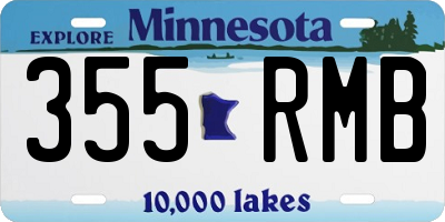 MN license plate 355RMB