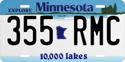 MN license plate 355RMC