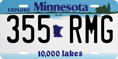 MN license plate 355RMG