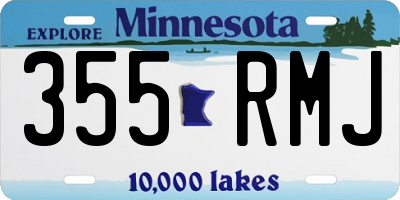 MN license plate 355RMJ