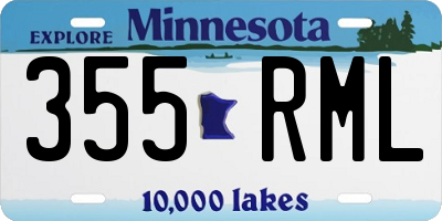 MN license plate 355RML