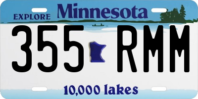MN license plate 355RMM
