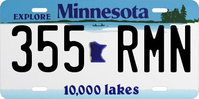 MN license plate 355RMN