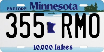 MN license plate 355RMO