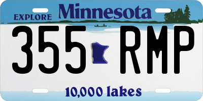 MN license plate 355RMP