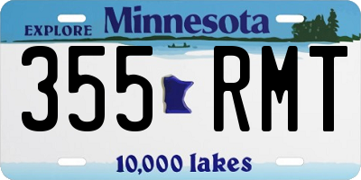 MN license plate 355RMT