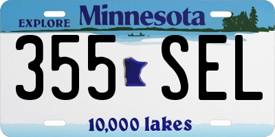 MN license plate 355SEL