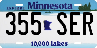 MN license plate 355SER