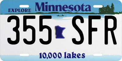 MN license plate 355SFR