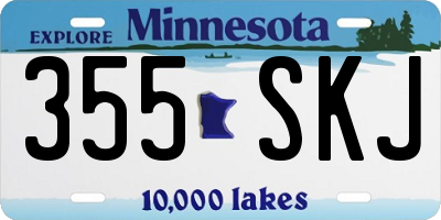 MN license plate 355SKJ