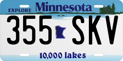 MN license plate 355SKV