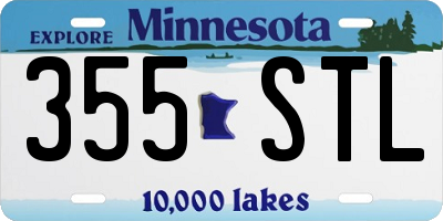 MN license plate 355STL