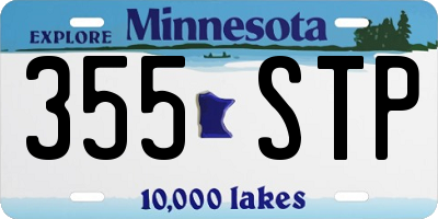 MN license plate 355STP
