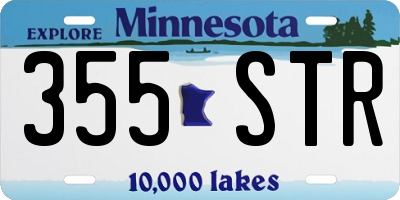 MN license plate 355STR