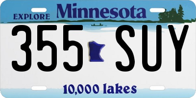 MN license plate 355SUY