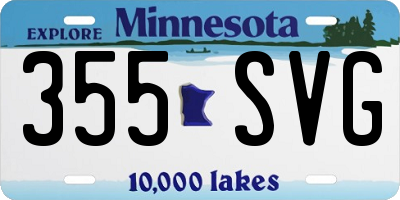 MN license plate 355SVG
