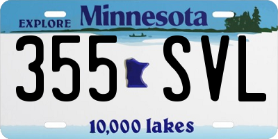 MN license plate 355SVL